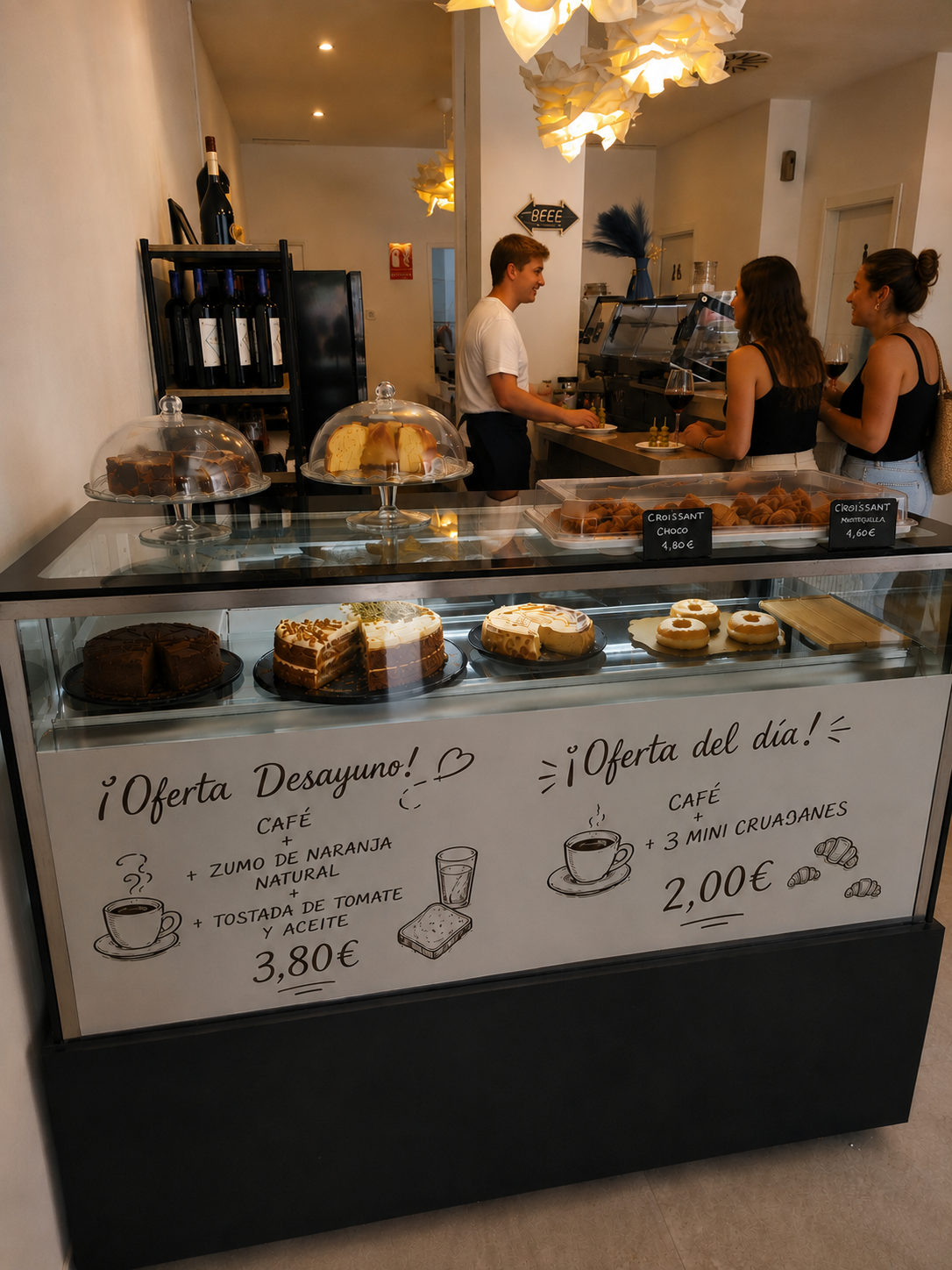 Vitrina de bollería y tartas caseras en Atocha3
